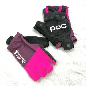 POC Black and Pink Cycling Gloves, Size S